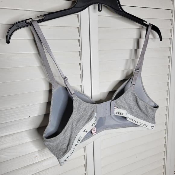 Victoria's Secret T-Shirt Lightly Lined Wireless Bra Heathered Gray PLUS 38B EUC - Picture 5 of 12